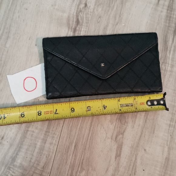 Authentic CHANEL Vintage Diamond Stitch CC Envelope Long Wallet Clutch ❤️❤️ - Picture 13 of 14